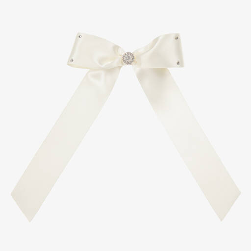 Cute Cute-Ivory Bow Hair Clip (13cm) | Childrensalon