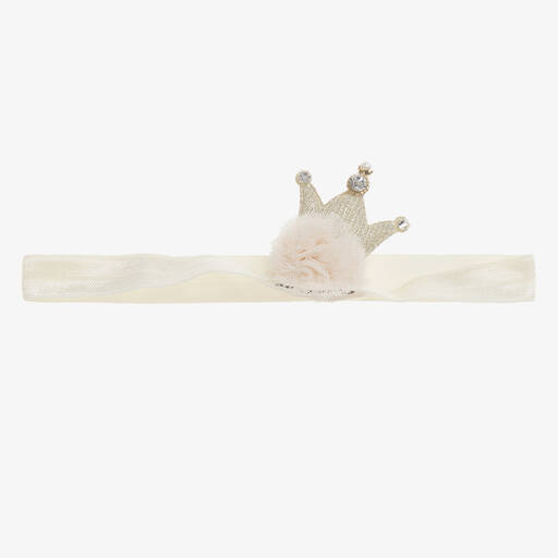 Cute Cute-Ivory Crown Headband (4cm) | Childrensalon