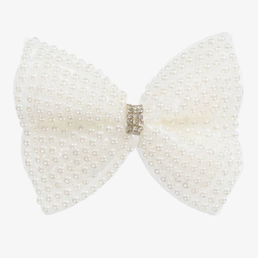 Cute Cute-Pearl Bow Hair Clip (9cm) | Childrensalon