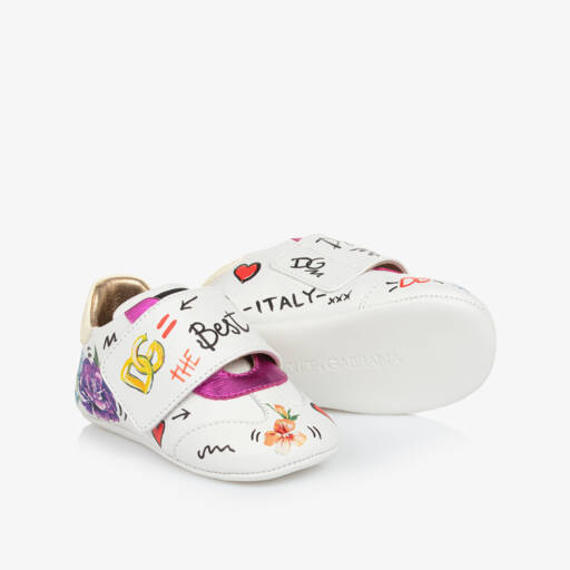 Dolce & Gabbana - Baby Girls Pink Pre-Walker Shoes | Childrensalon