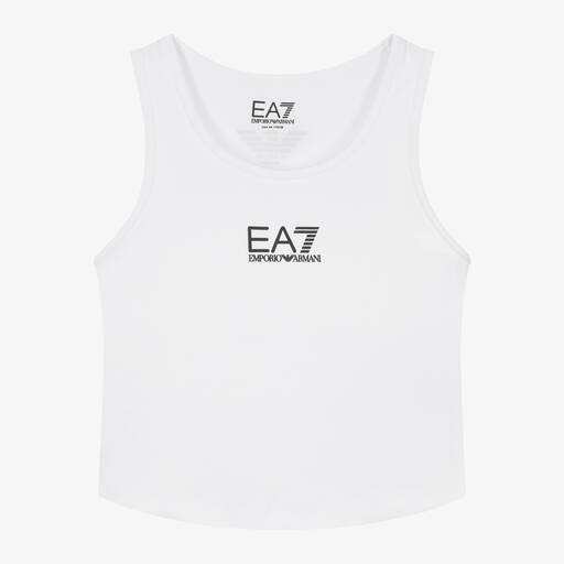 EA7 Emporio Armani-Girls White VENTUS7 Sports Top | Childrensalon