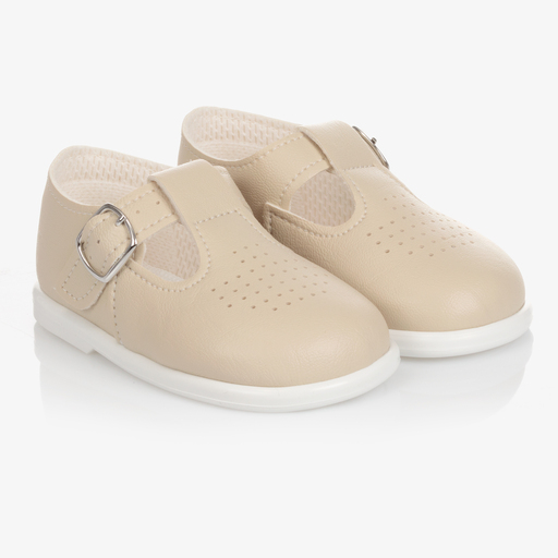 Early Days-Beige First Walker Shoes | Childrensalon