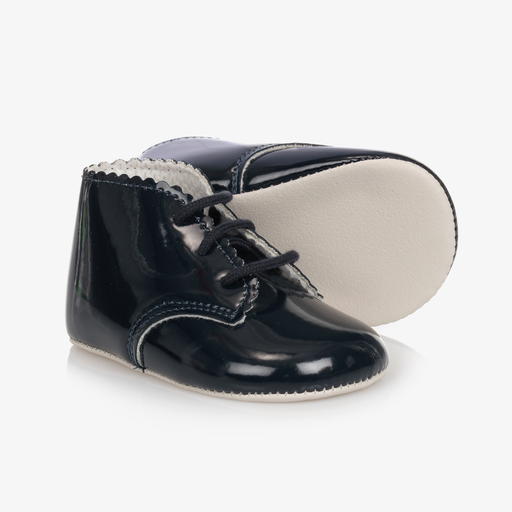 Early Days-Blue Patent Pre-Walker Shoes | Childrensalon