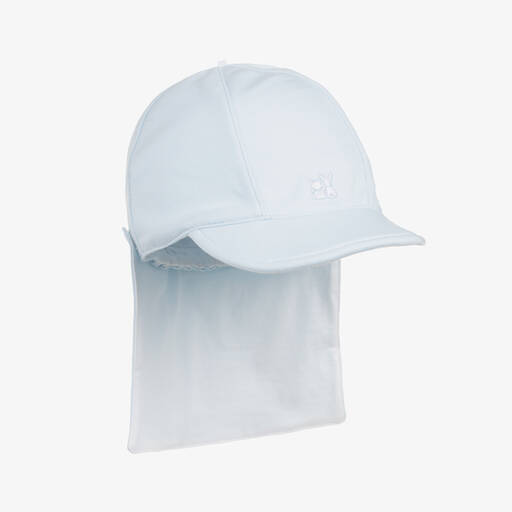 Emile et Rose-Baby Boys Pale Blue Cotton Sun Hat | Childrensalon