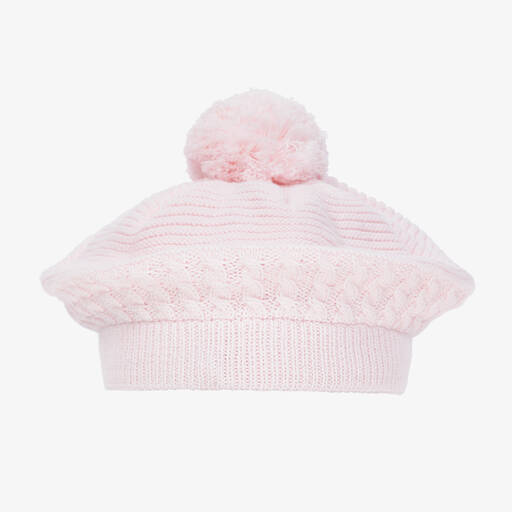 Emile et Rose-Baby Girls Pink Cotton Beret | Childrensalon