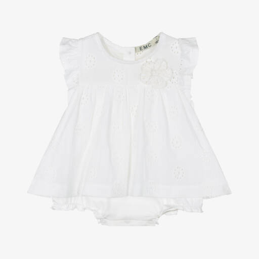 Everything Must Change-Baby Girls White Broderie Anglaise Dress | Childrensalon