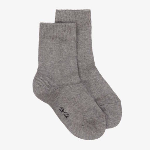 Falke-Grey Cotton Ankle Length Socks | Childrensalon
