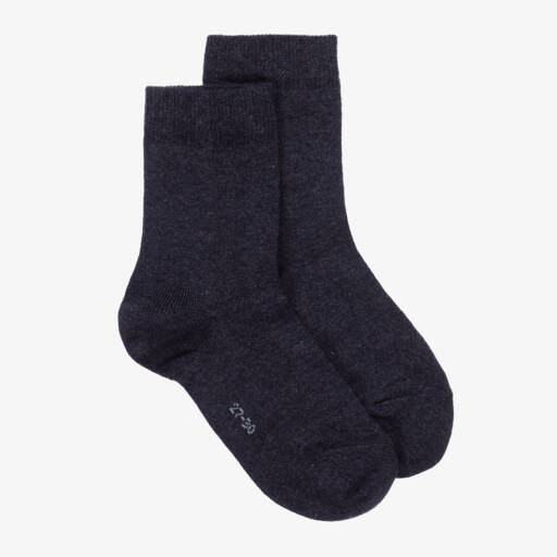 Falke-Navy Blue Cotton Ankle Length Socks | Childrensalon