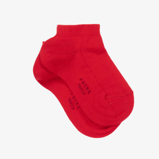 Falke-Red Cotton Low Ankle Socks | Childrensalon