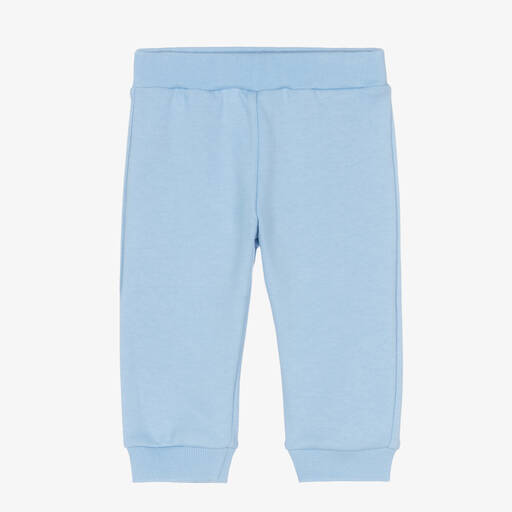 Fendi-Blue Cotton FF Patch Baby Joggers | Childrensalon