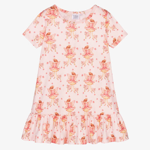Flower Fairies™ by Childrensalon-Girls Pink Jersey Nightdress | Childrensalon