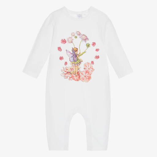 Flower Fairies™ by Childrensalon-Girls White Cotton Romper | Childrensalon