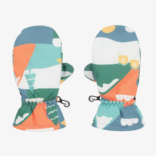 Frugi-Boys Green Alpine Ski Gloves | Childrensalon