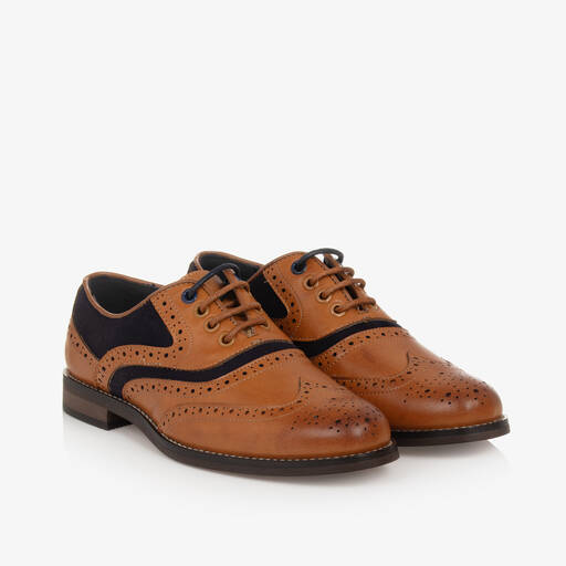 House of Cavani-Boys Brown Lace-Up Brogues | Childrensalon
