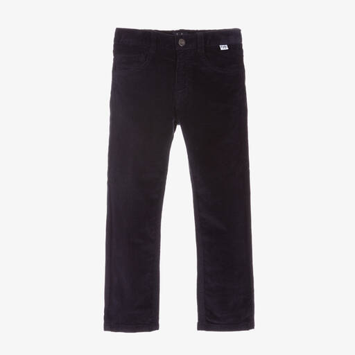 Il Gufo-Boys Navy Blue Corduroy Trousers | Childrensalon