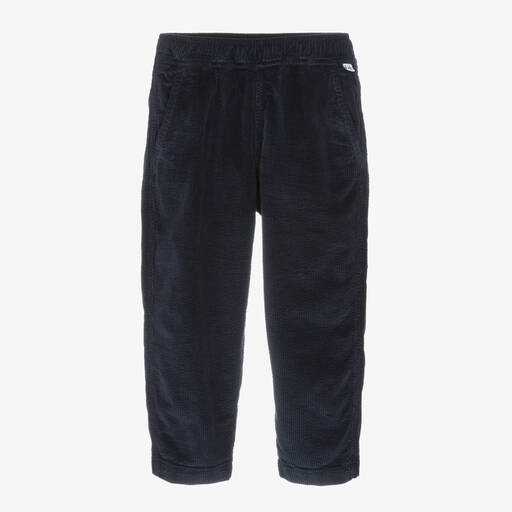 Il Gufo-Boys Navy Blue Corduroy Trousers | Childrensalon