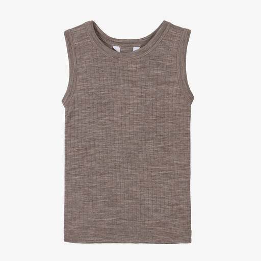 Joha-Beige Merino Wool Vest | Childrensalon