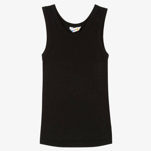 Joha-Black Merino Wool & Silk Vest | Childrensalon