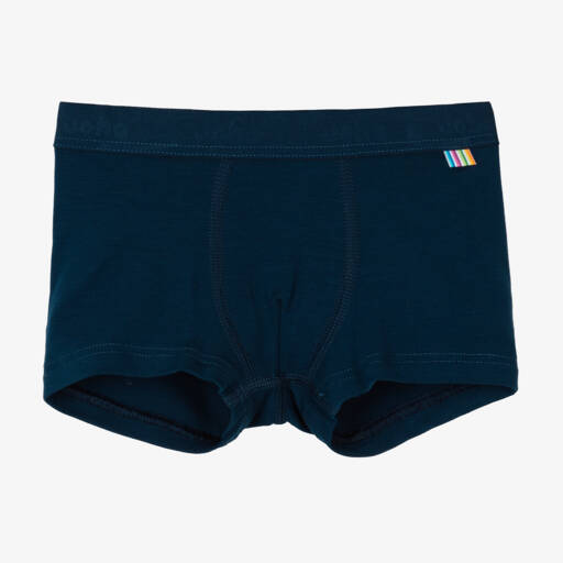 Joha-Boys Blue Bamboo Boxer Shorts | Childrensalon