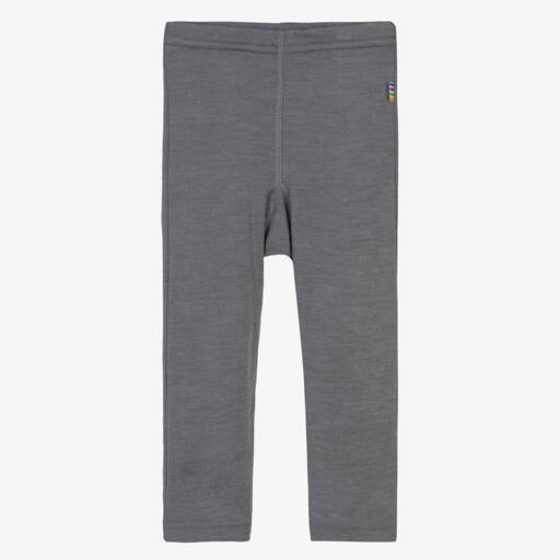 Joha-Grey Merino Wool & Silk Thermal Leggings | Childrensalon