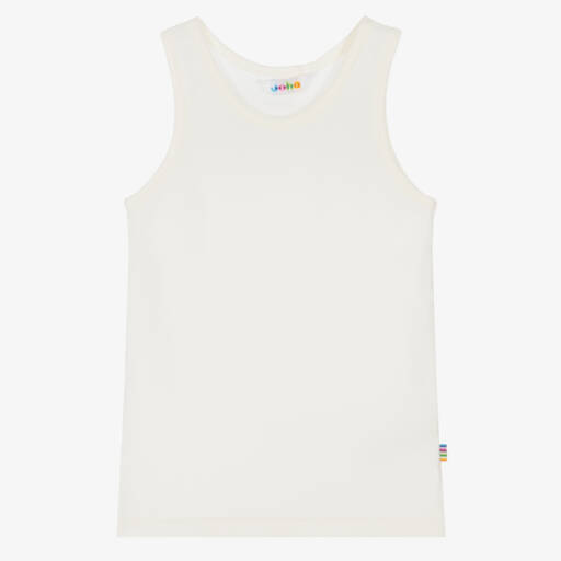 Joha-Ivory Cotton & Wool Thermal Vest | Childrensalon