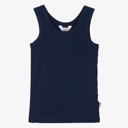 Joha-Navy Blue Organic Bamboo Vest | Childrensalon