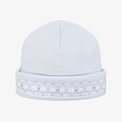 Kissy Kissy-Baby Boys Blue Smocked Pima Cotton Hat | Childrensalon