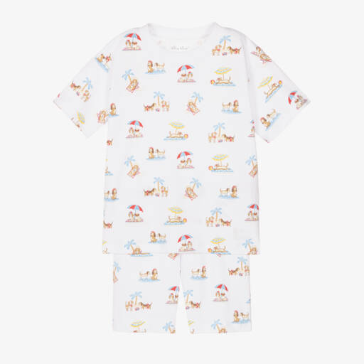 Kissy Kissy-Boys Puppy Beach Daze Pima Cotton Pyjamas | Childrensalon