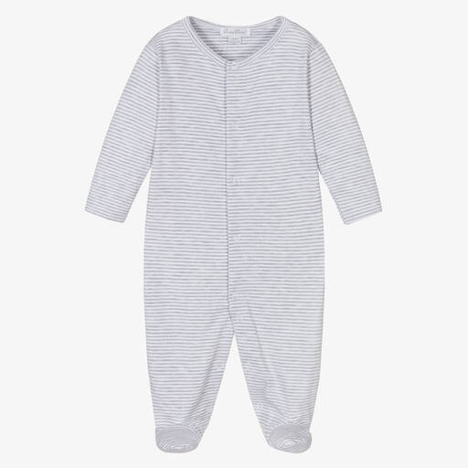 Kissy Kissy-Grey Pima Cotton Babygrow | Childrensalon