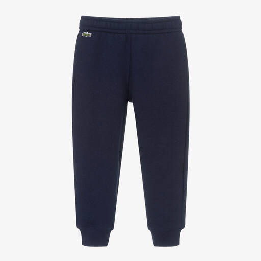 Lacoste-Boys Navy Blue Jersey Joggers | Childrensalon