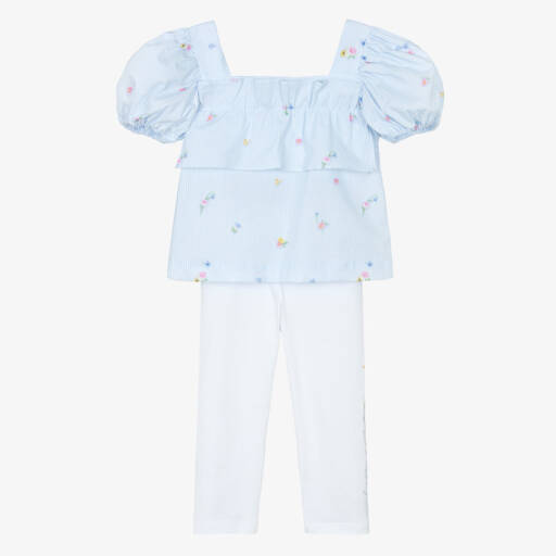 Lapin House Yellow & Blue Cotton Leggings Set main image 0