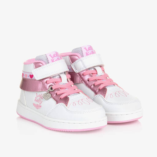 Lelli Kelly-Girls White Fringed High-Top Trainers | Childrensalon