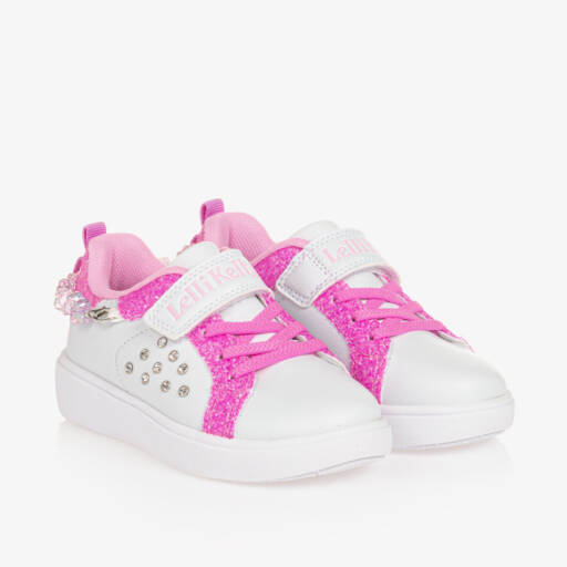 Lelli Kelly-Girls White & Pink Bracelet Trainers | Childrensalon