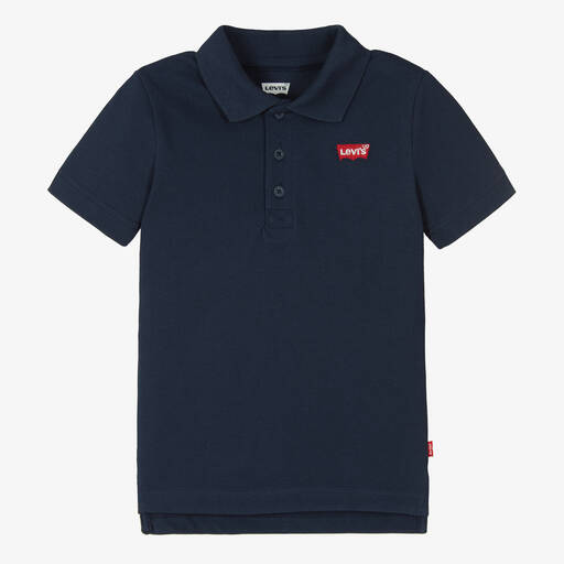 Levi's-Boys Blue Cotton Piqué Polo Shirt | Childrensalon