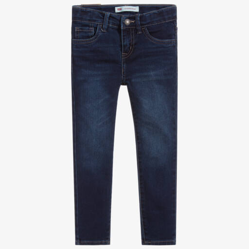 Levi's-Girls Blue Denim 710 Super Skinny Fit Jeans | Childrensalon