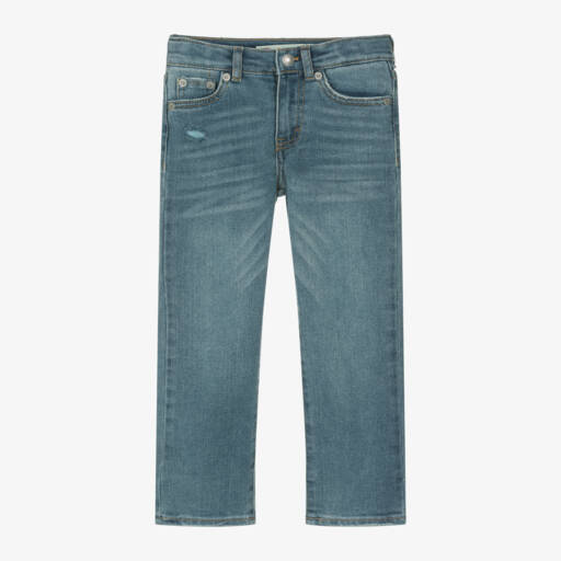Levi's-Girls Blue Denim Wide Leg Jeans | Childrensalon