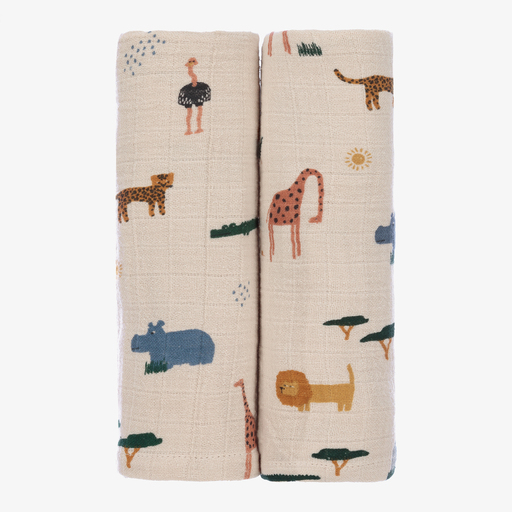 Liewood-Бежевые пеленки из органического муслина (2 шт.) | Childrensalon