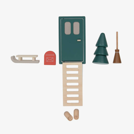 Liewood-Wooden Christmas Elf Door Toy Set (17cm) | Childrensalon
