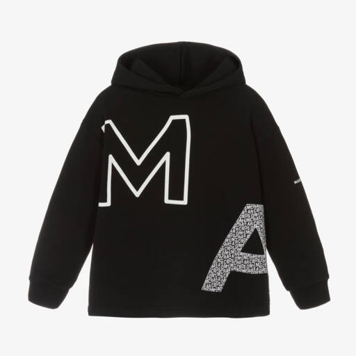 MARC JACOBS-Boys Black Organic Cotton Hoodie | Childrensalon