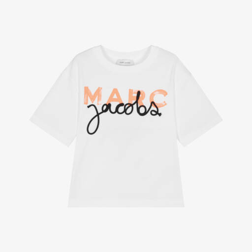 Marc Jacobs Kids Girls T Shirt In White 1