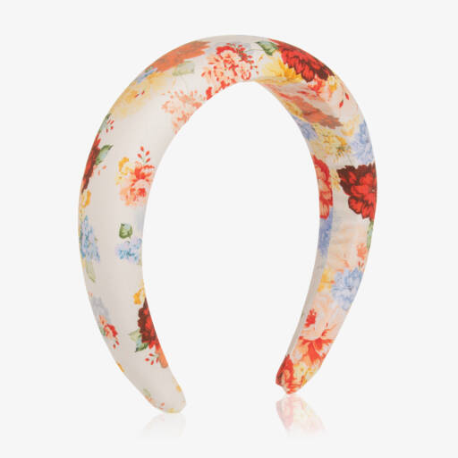 Marlo Kids-Girls Ivory Floral Hairband | Childrensalon