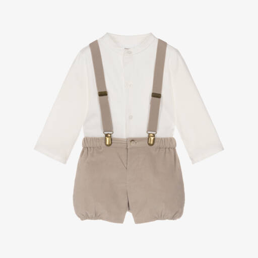 MAYORAL NEWBORN BOY SHORTS AND SHIRT SET