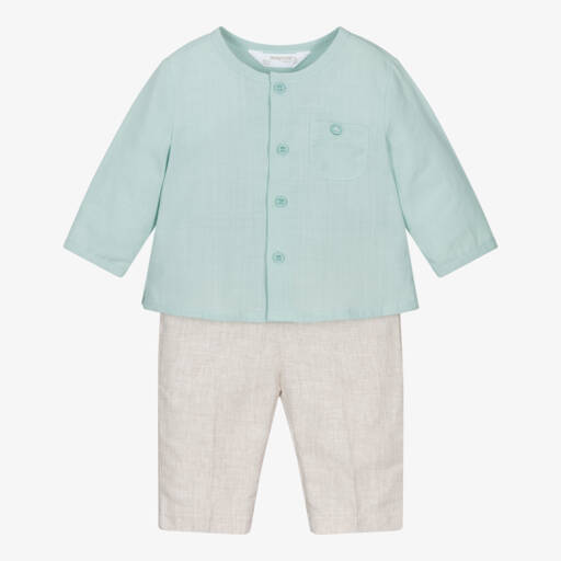 New In Mayoral Boys Neutral Sweater & Trouser Set