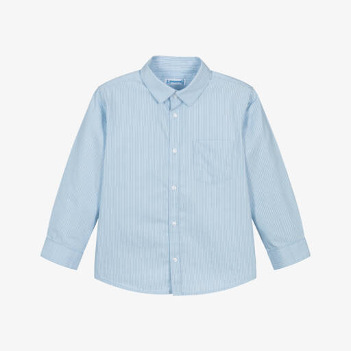 Mayoral - Boys Green Cotton Muslin Shirt | Childrensalon