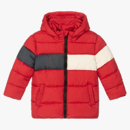 Mayoral-Boys Red Puffer Coat | Childrensalon