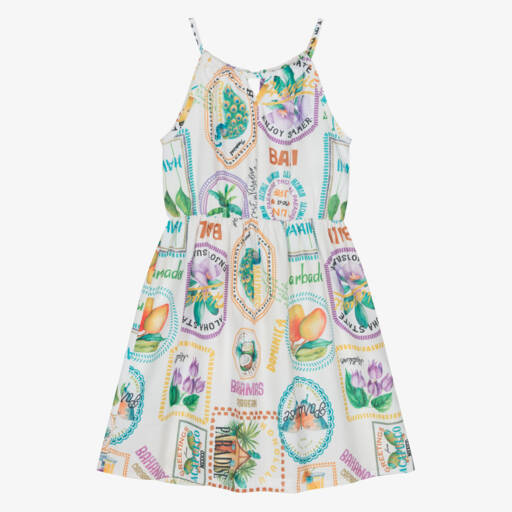 Mayoral Pleated Print Chiffon Dress main image 1
