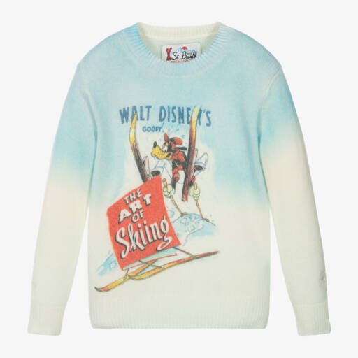 MC2 Saint Barth-Boys Blue Wool & Cashmere Disney Sweater | Childrensalon