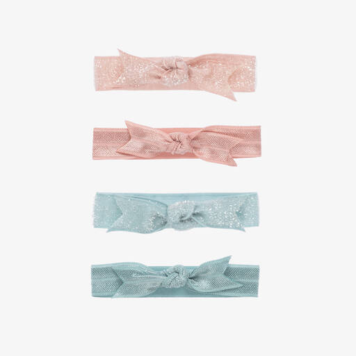 Milledeux-Girls Pink & Blue Hair Elastics (4 Pack) | Childrensalon