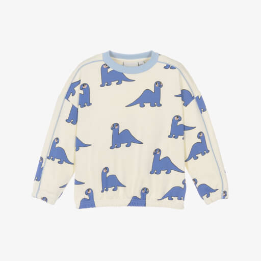 To The Moon Embroidered Sweatshirt in Yellow by Mini Rodini