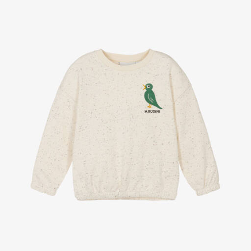 To The Moon Embroidered Sweatshirt in Yellow by Mini Rodini main image 1